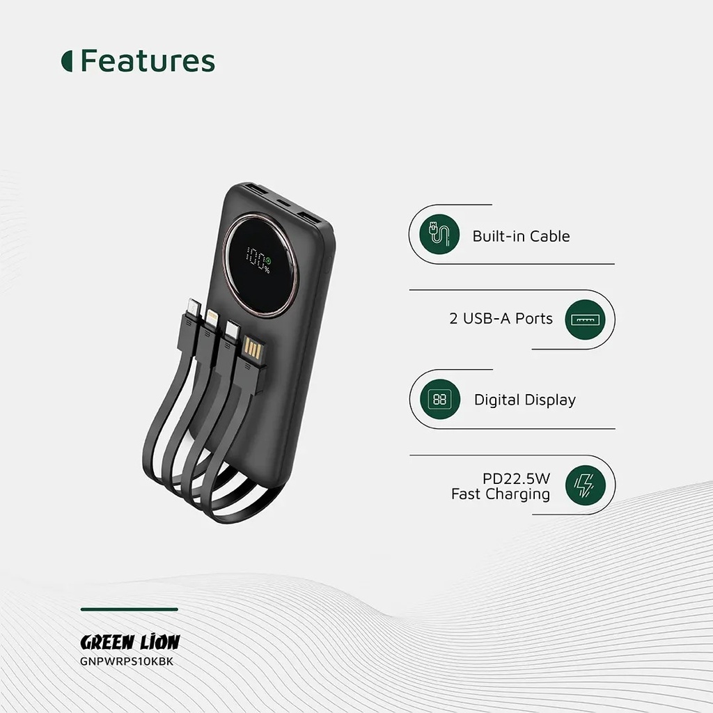 Green Lion Power Pulse 10000mAh Power Bank 3