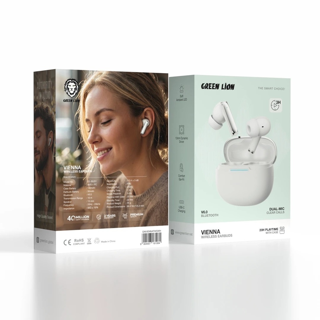 Green Lion Vienna Wireless Earbuds 80906-81064 3