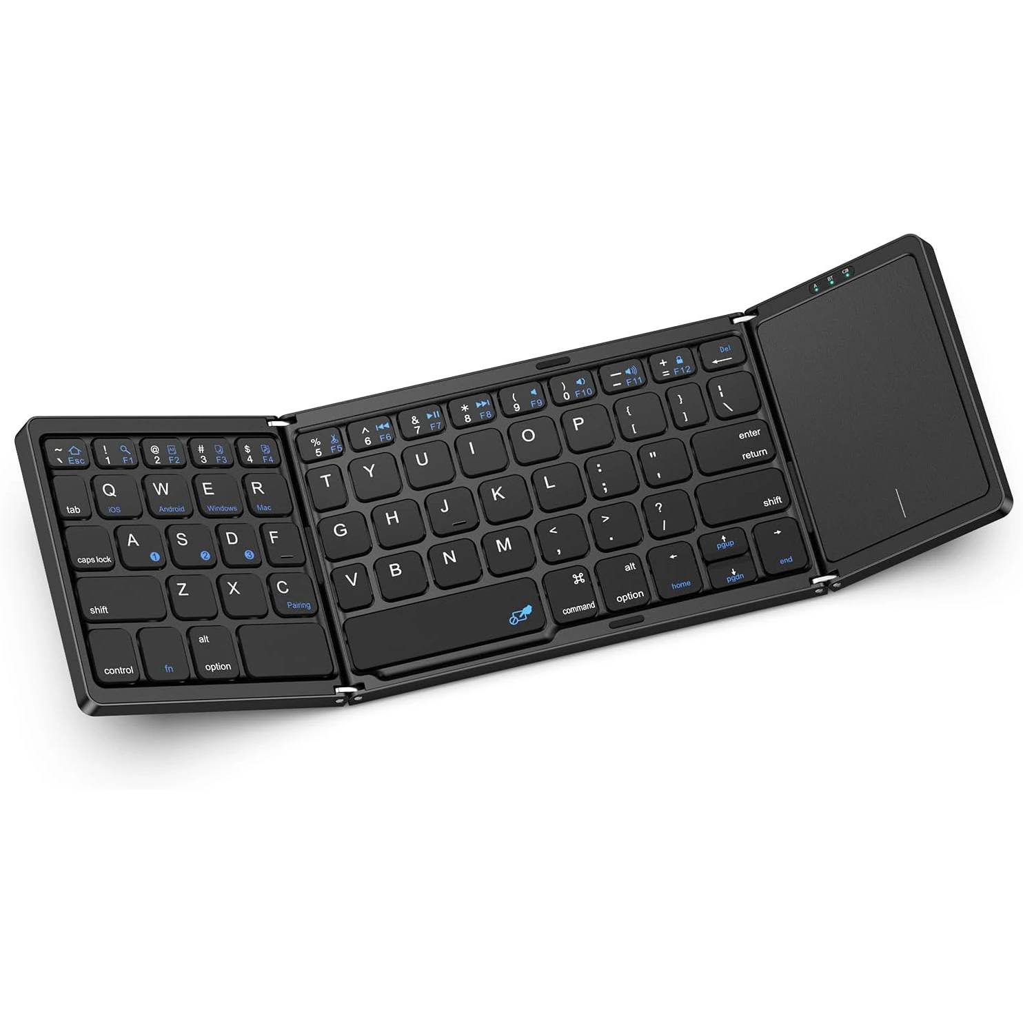 140MAH FOLDING WIRELESS BLUETOOTH-COMPATIBLE KEYBOARD - BLACK | CML24942 2