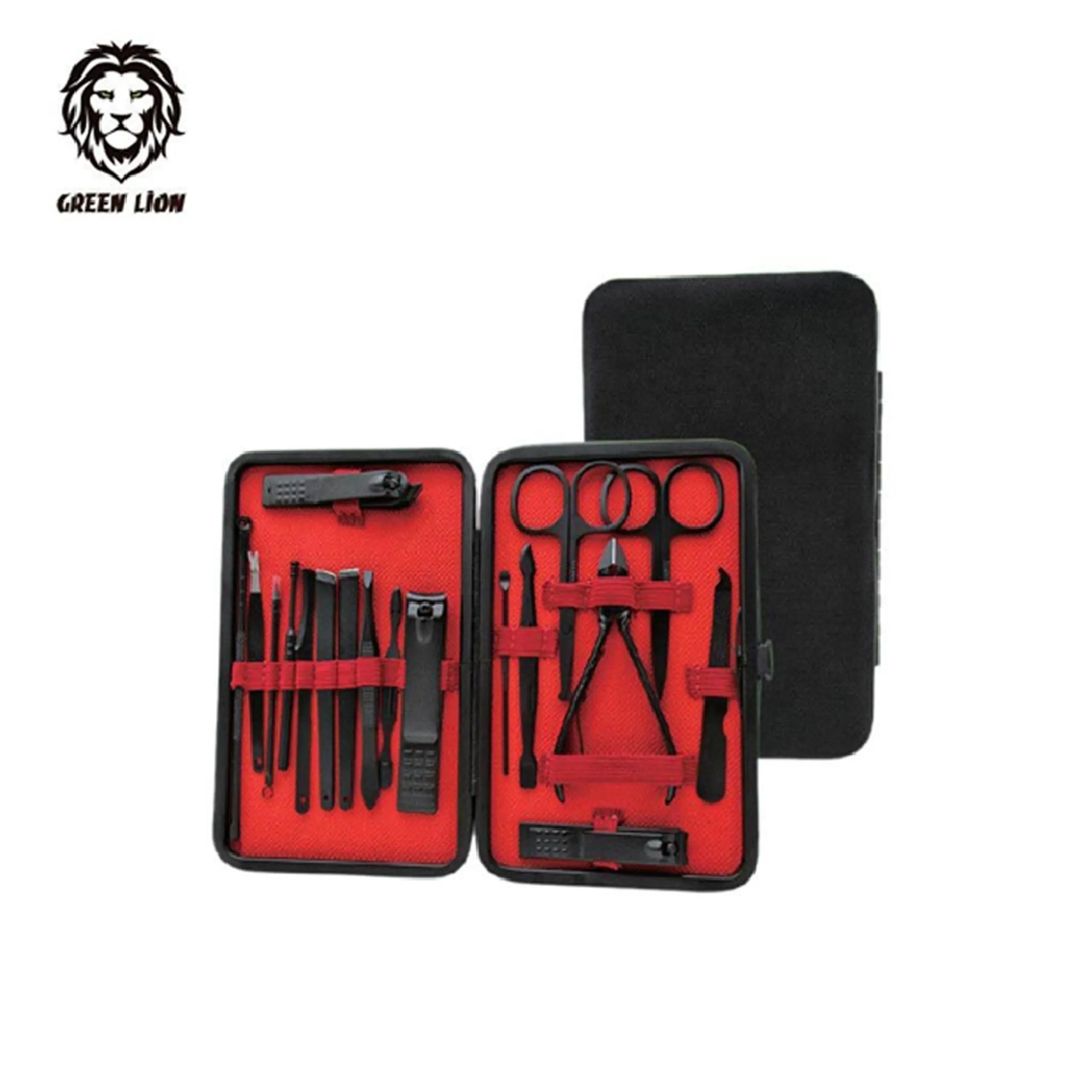 [GNMTRVL18BK | GNMTRVL18BL] GREEN LION GNMTRVL18BK 18 IN 1 MANICURE TRAVEL CUTTER - BLACK