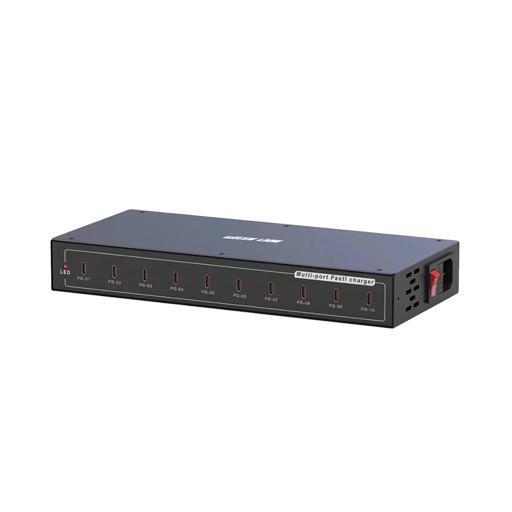 [GNML10PD3MBK] GREEN LION PD MULTI PORTS 10 CHARGING STATION 200W - BLACK GNML10PD3MBK-SD23-K