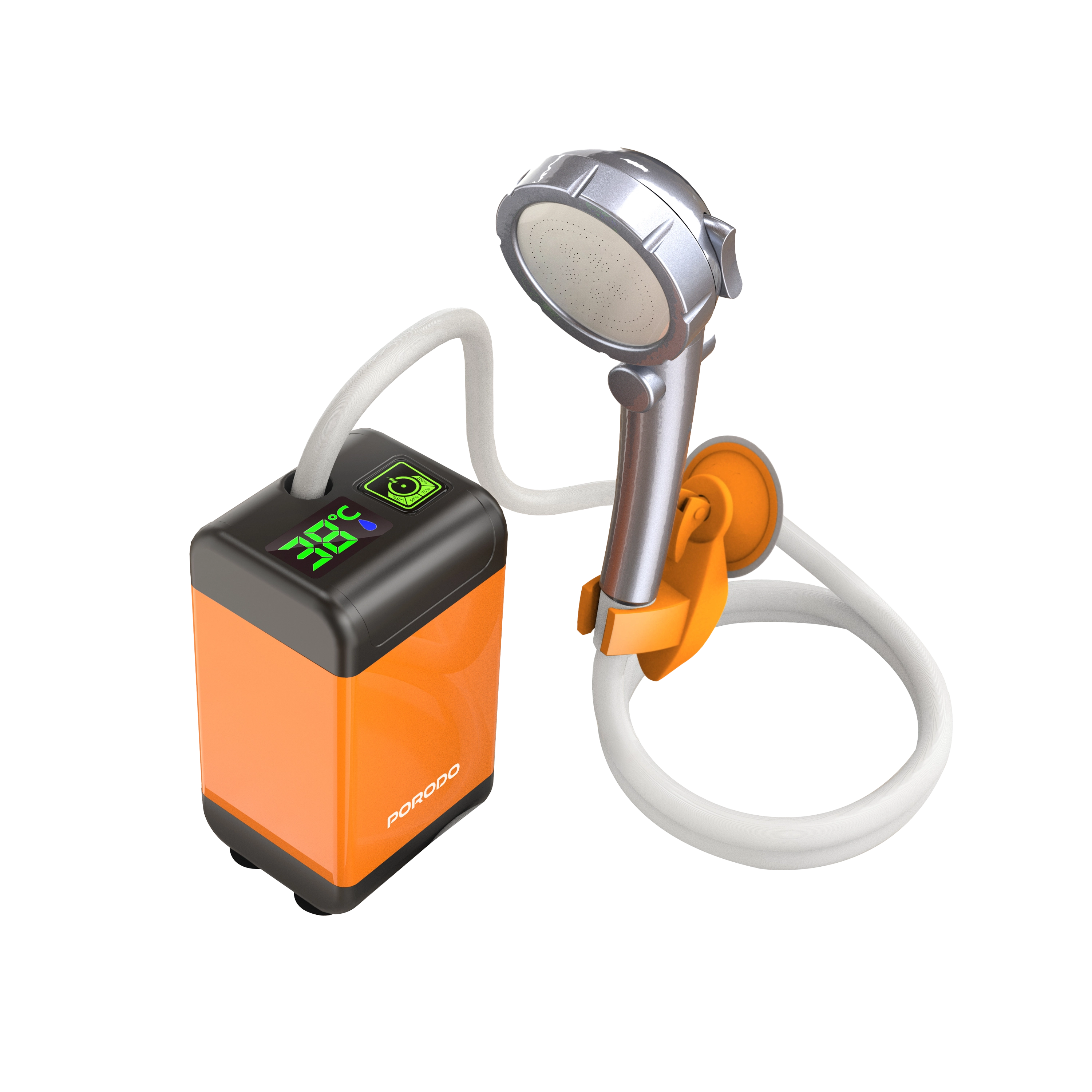 [PD-LFST021-OG] PORODO LIFESTYLE PORTABLE ELECTRIC SHOWER PUMP - ORANGE PD-LFST021-OG