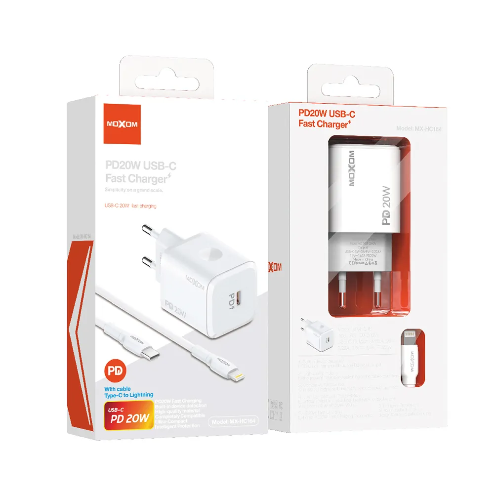 [MX-HC164] Moxom PD20W USB-C Fast Charger Lightning MX-HC164