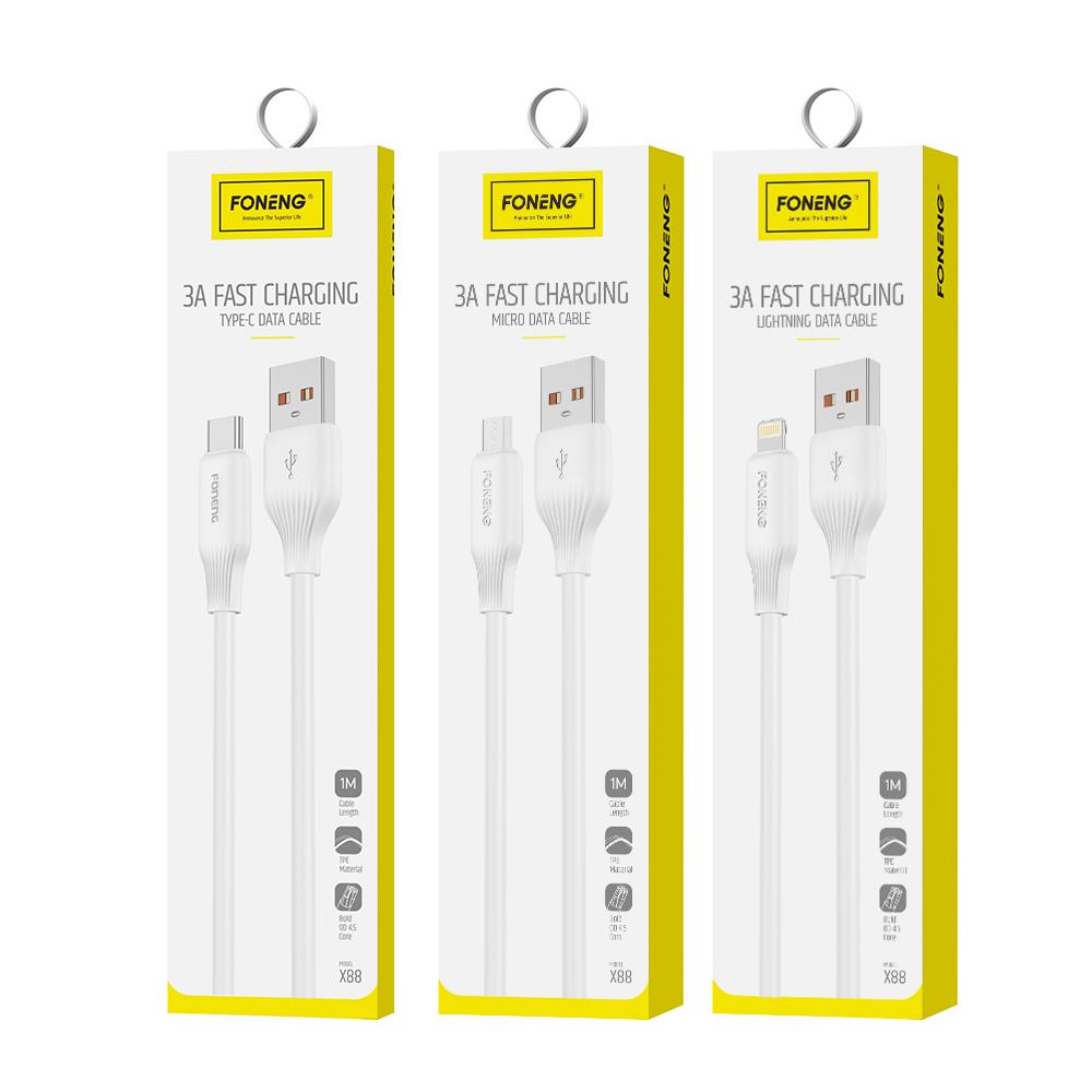 [X88-C] FONENG X88 1M Cable Set (3A) Type C