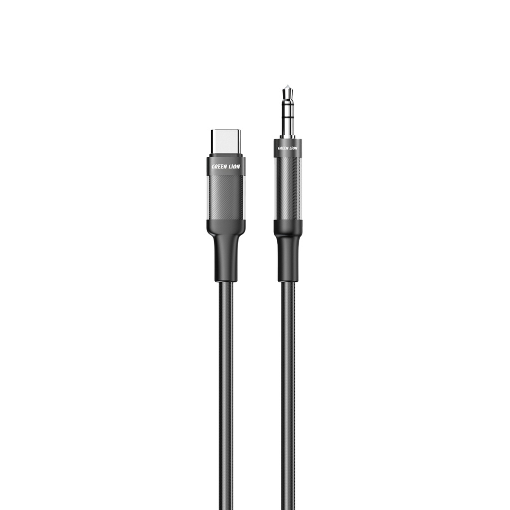 [GNCTAUXCBK] Green Lion USB-C to AUX Braided Cable 1M