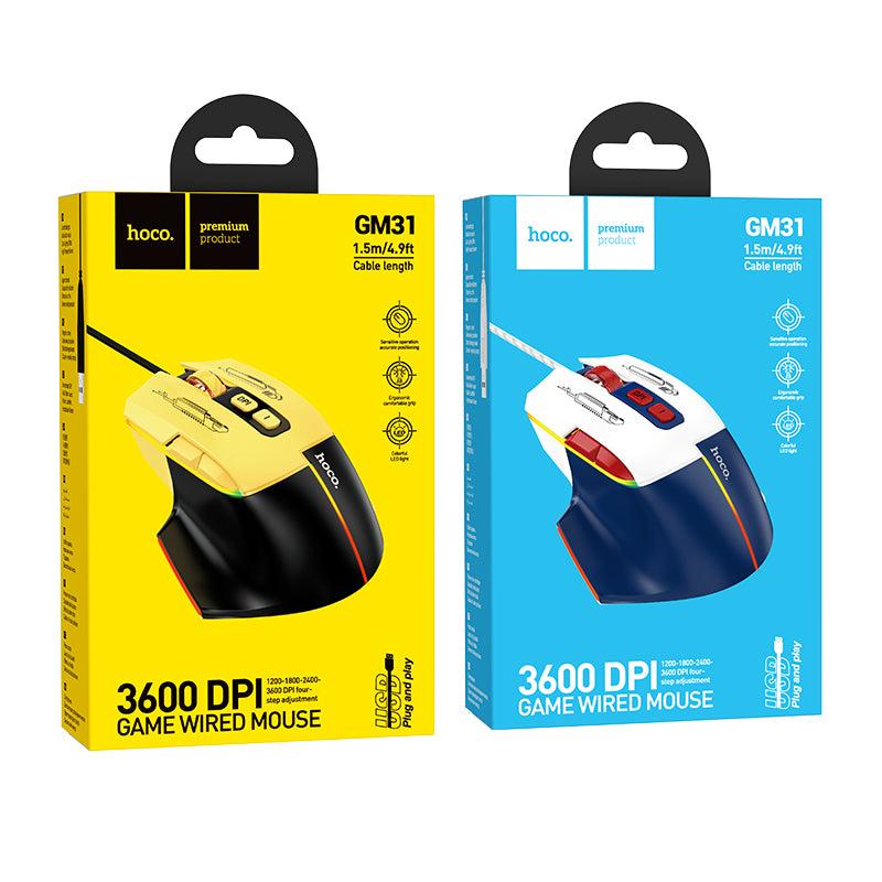 [GM31] Hoco GM31 3600 DPI Game Wired Mouse