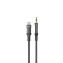 Green Lion Lightning to AUX 1M Braided Cable