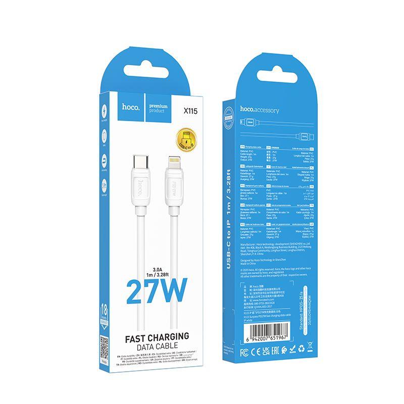 [HC-X115] Hoco X115 Cable Usb C To Lightning 27W