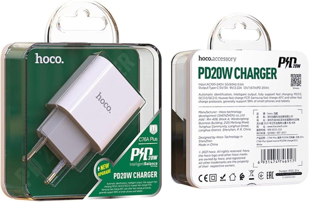 Hoco C76A Plus PD20W charger