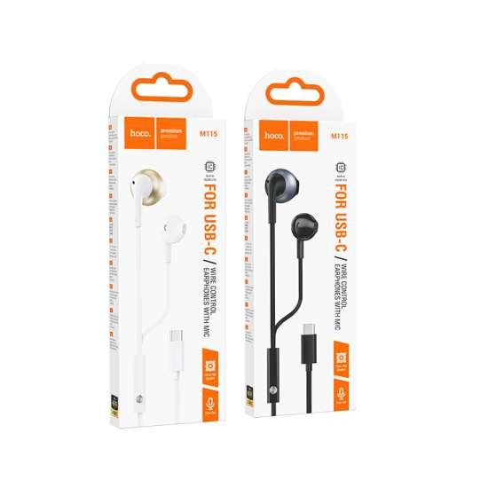 [M115C.WH] HOCO M115 Type C WIRED EARPHONE WITH MIC