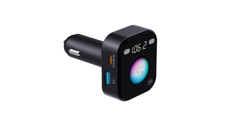 [PD-BTFMTVC-BK] Porodo Dual Microphone FM Transmitter & Charger