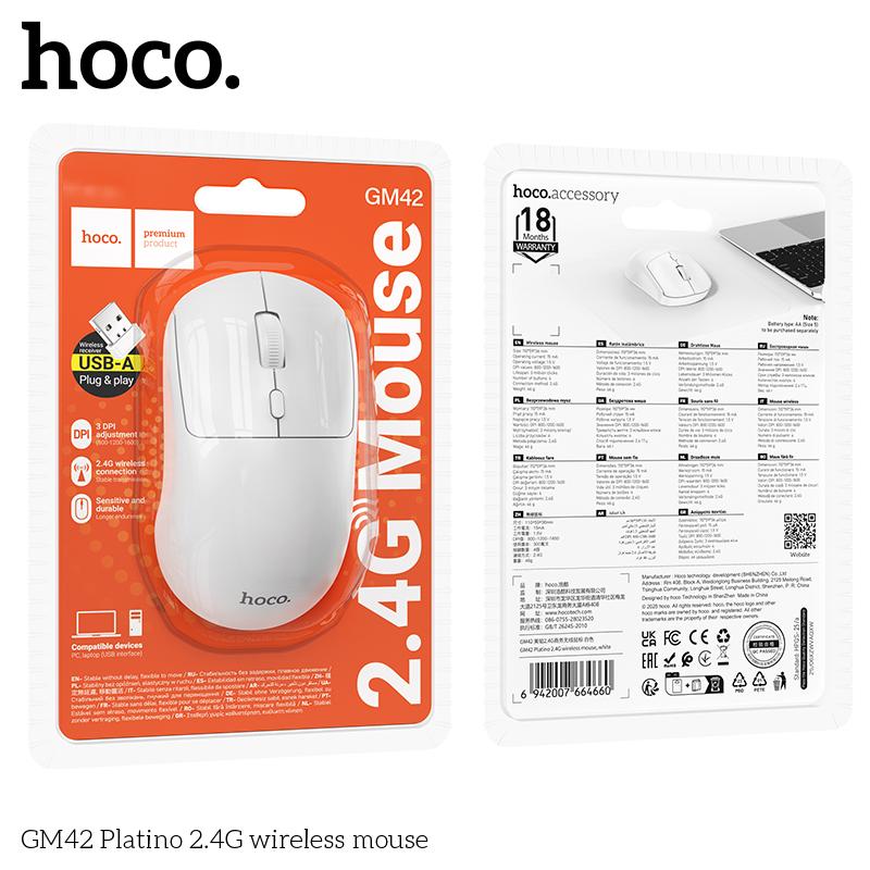 HOCO GM42 Platino 2.4G Wireless Mouse
