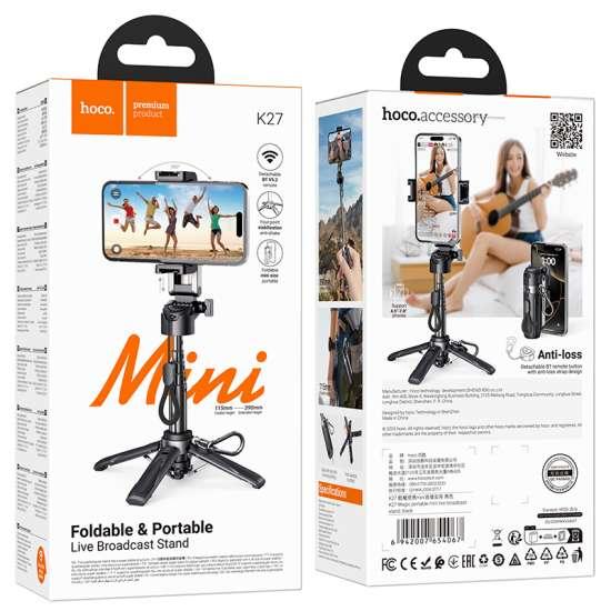 HOCO K27 Aluminum Alloy Wireless Tripod & Selfie Stick ...