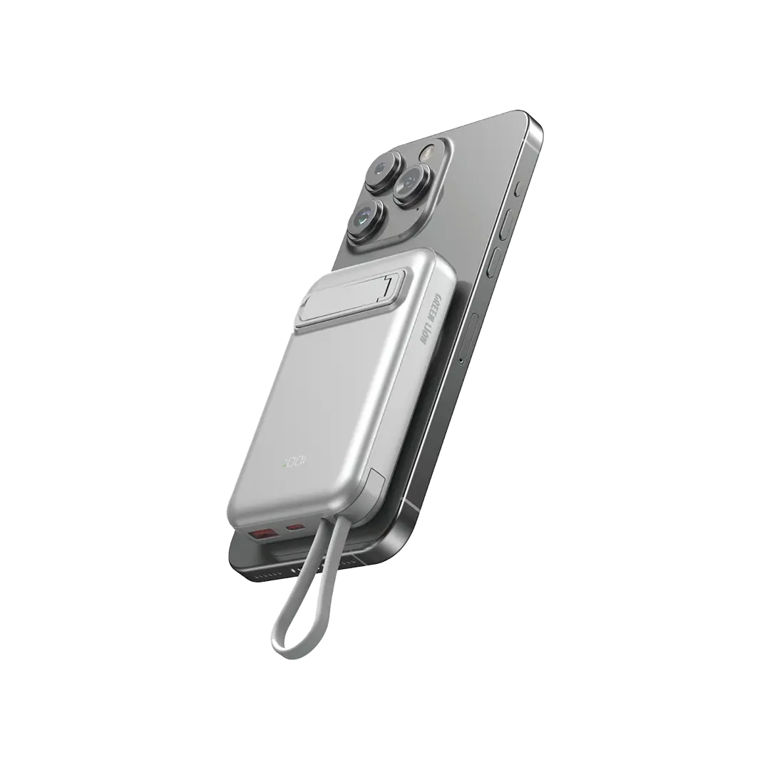 [GNDXBMG10KBK | GNDXBMG10KSL] Green Lion DXB MagSafe 10000mAh Power Bank