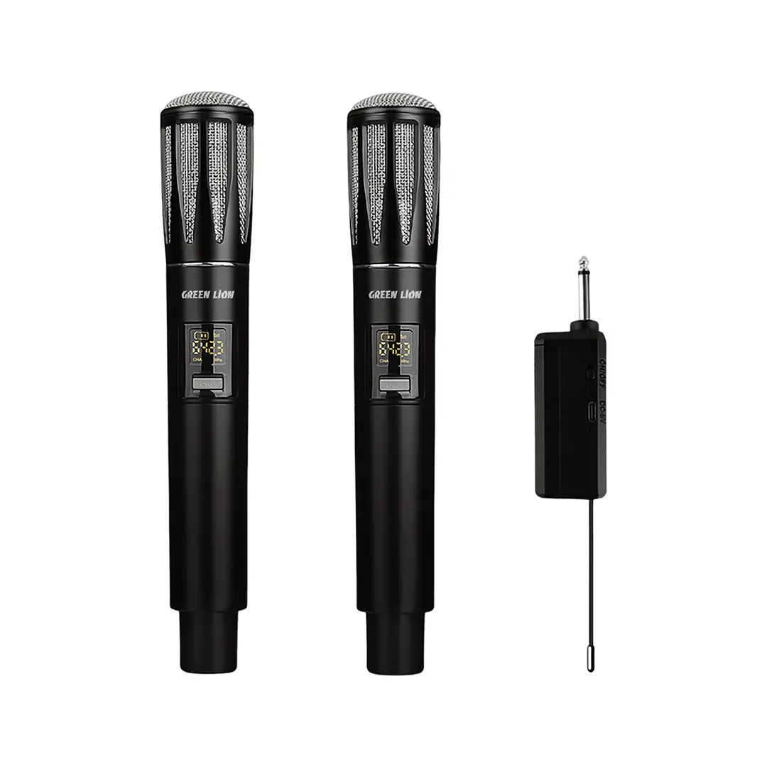 [GNWDUMICUBK] Green Lion Wireless Dual Cordless Dynamic Microphones