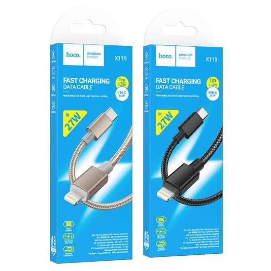 HOCO Data Cable X119 Nylon PD 27W Type-C to Lightning