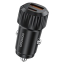 Porodo Electro 60W Dual Port Car Charger with Fast Charging Technology - Black